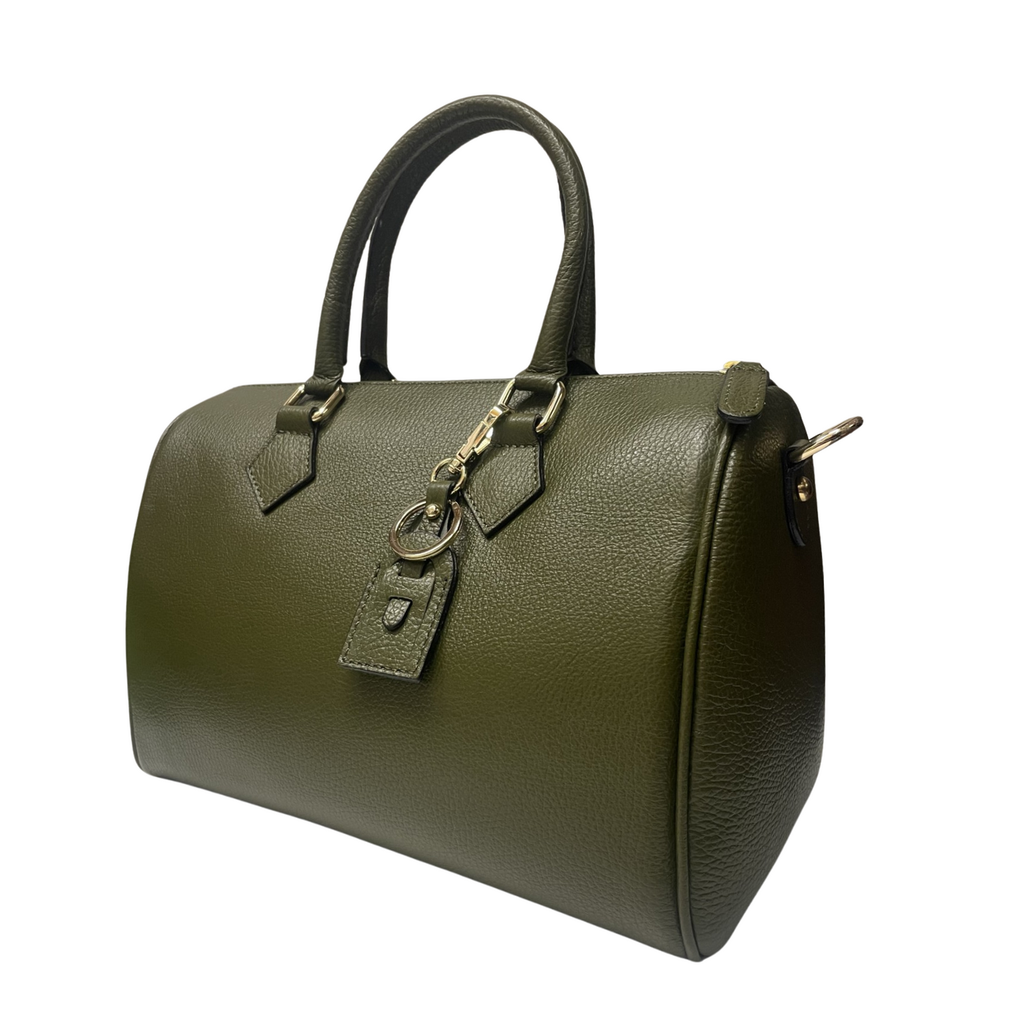 Borsa Bauletto in vera Pelle "Avventura" - Morbida Pelle a mano e tracolla - Colore Verde Oliva