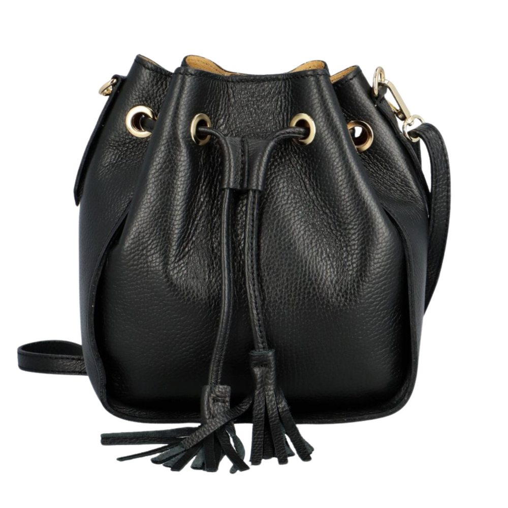 
                      
                        Bolso Cubo Piel Genuina "Ros"-Práctico elegante-Negro
                      
                    