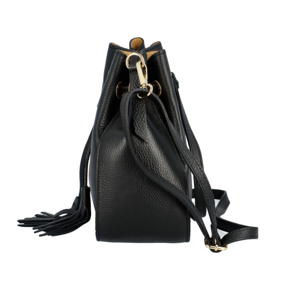 
                      
                        Echtes Leder Eimer Tasche "Ros"-Praktisch elegant-Schwarz
                      
                    