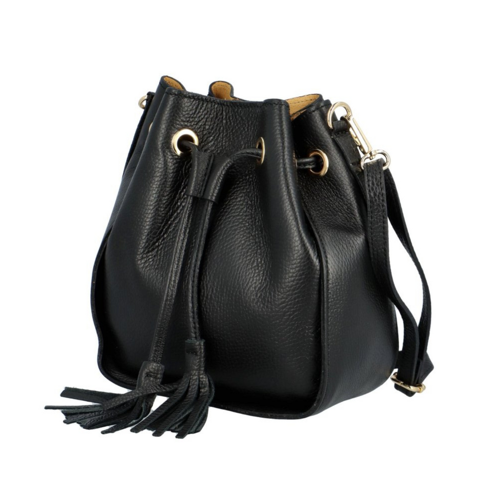 
                      
                        Bolso Cubo Piel Genuina "Ros"-Práctico elegante-Negro
                      
                    