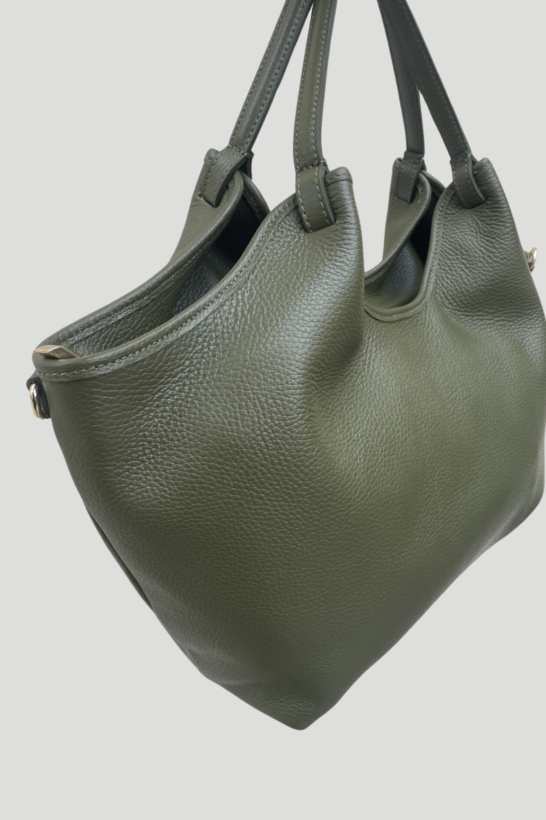 Borsa in vera Pelle "Cleo" - Borsa grande - Colore Verde Oliva