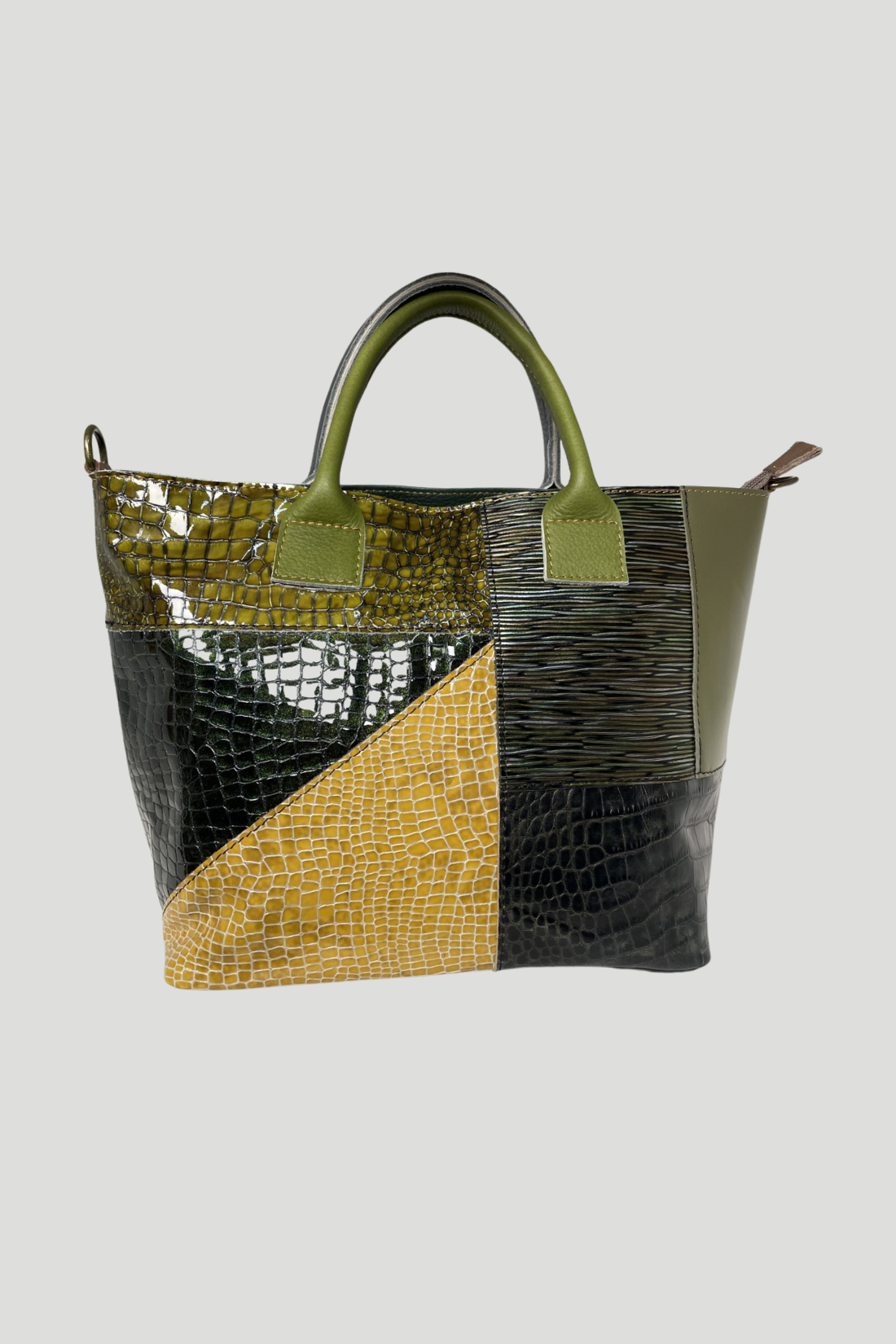 Borsa in vera Pelle "Rio" - Lavorazione patchwork - Variante 09