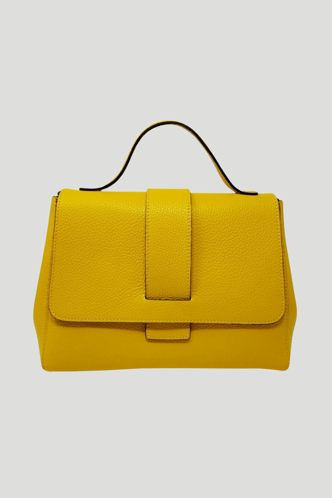 Borsa in vera Pelle "Letizia" - Design semplice ed elegante - Colore Giallo