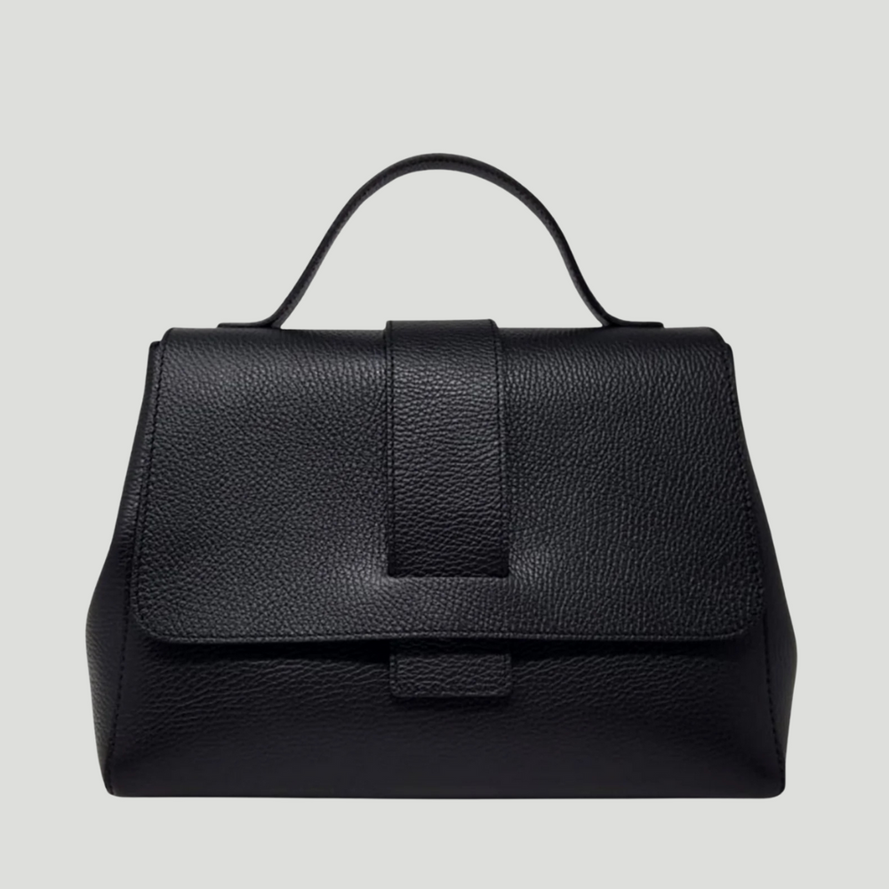 
                      
                        Borsa in vera Pelle "Letizia" - Design semplice ed elegante - Colore Nero
                      
                    