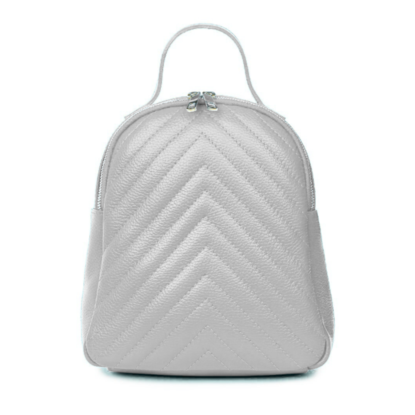 Sac à dos en cuir véritable « Dico » - matelassé - couleur blanche