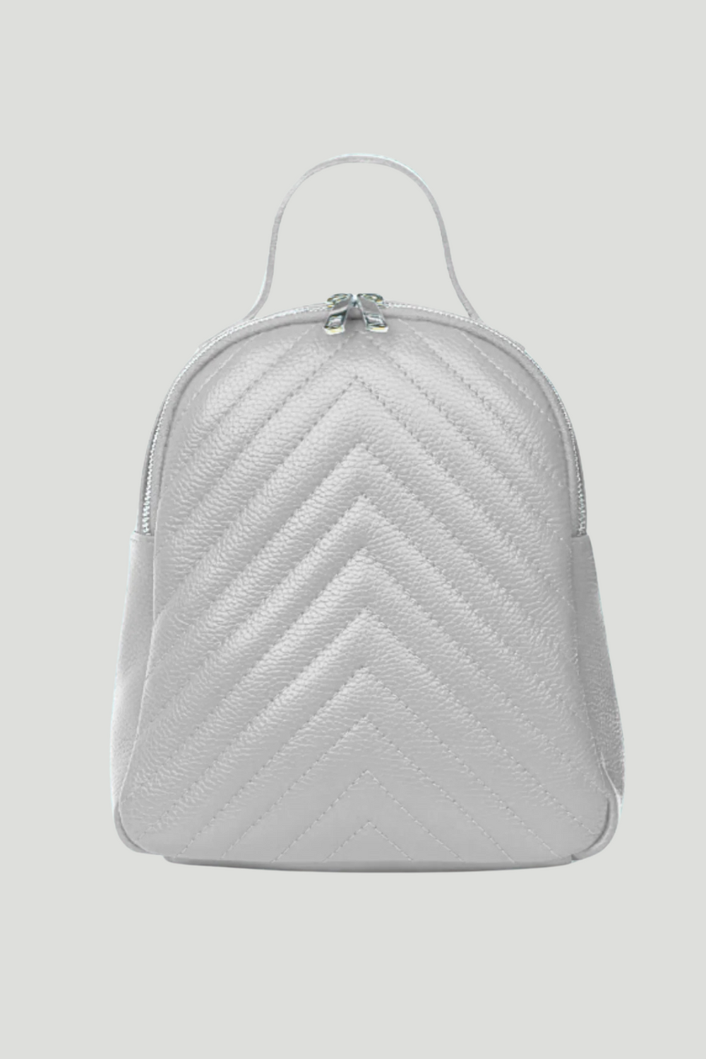 Sac à dos en cuir véritable « Dico » - matelassé - couleur blanche