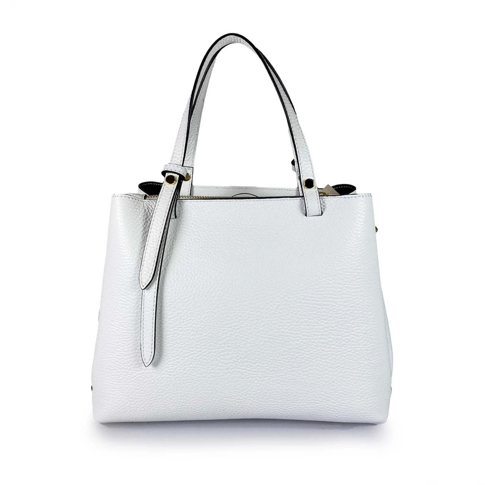 
                      
                        Borsa in vera Pelle "Elysia" - Design e rifiniture Alta Qualità - Colore Bianco
                      
                    