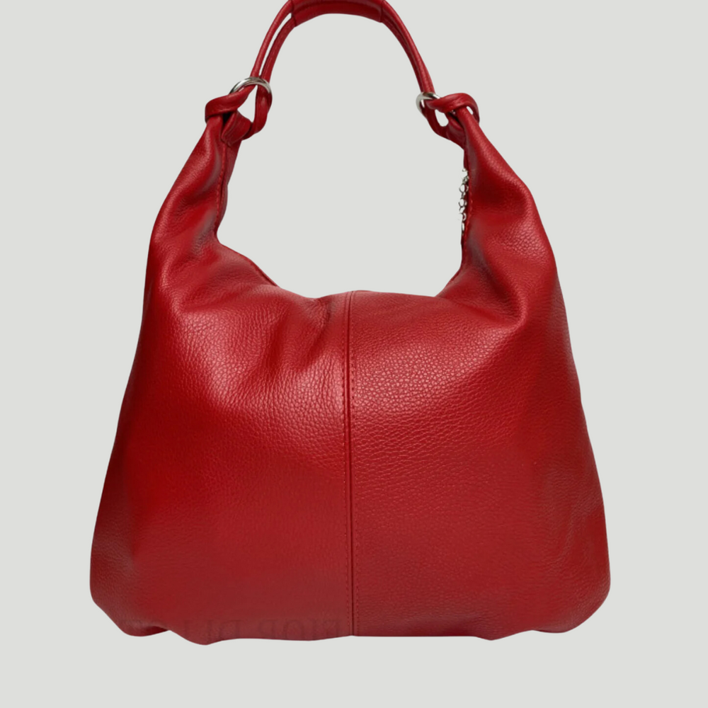 Borsa in vera Pelle "Eden" Borsa a tracolla pelle martellata - Colore Rosso