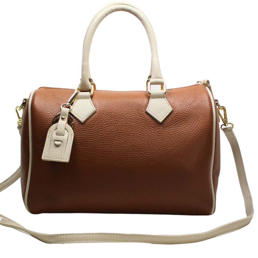 
                      
                        Borsa Bauletto in vera Pelle "Avventura" - Morbida Pelle a mano e tracolla - Colore Cuoio/Beige
                      
                    