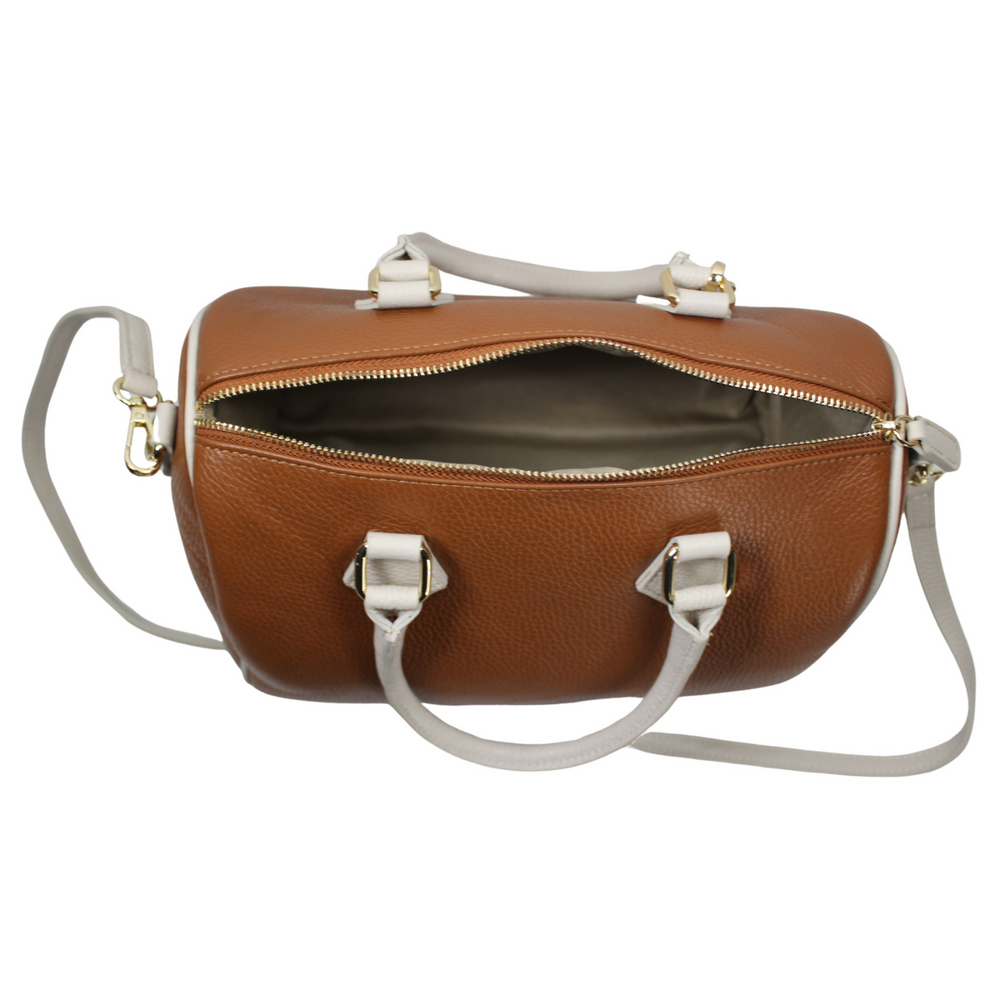 
                      
                        Borsa Bauletto in vera Pelle "Avventura" - Morbida Pelle a mano e tracolla - Colore Cuoio/Beige
                      
                    