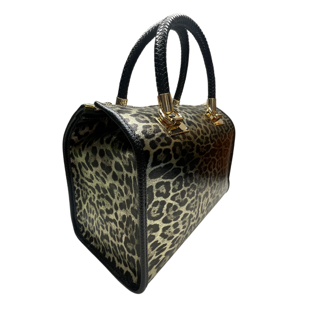 
                      
                        Borsa Bauletto in vera Pelle "Amelia" - audacia e lusso nel proprio stile - Animalier Oro Giallo
                      
                    