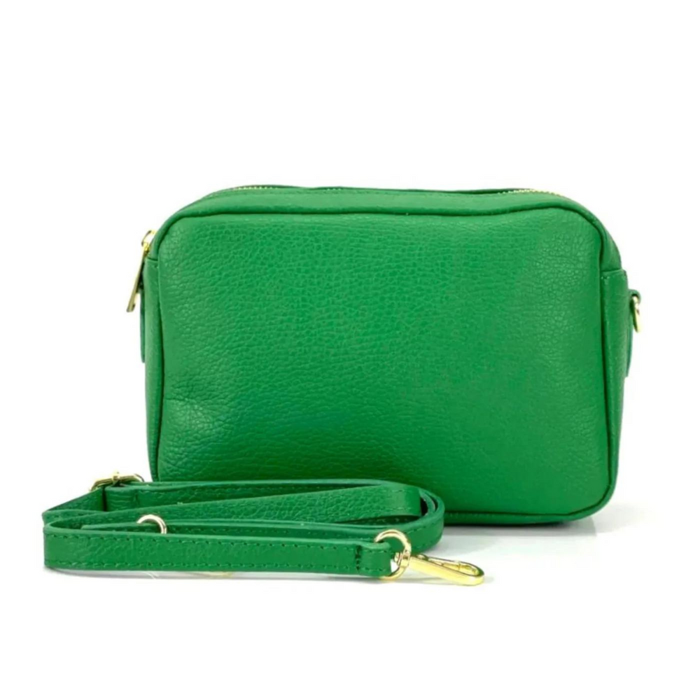 Borsa in vera Pelle "Amar" - Pochette doppio scomparto - Colore Verde