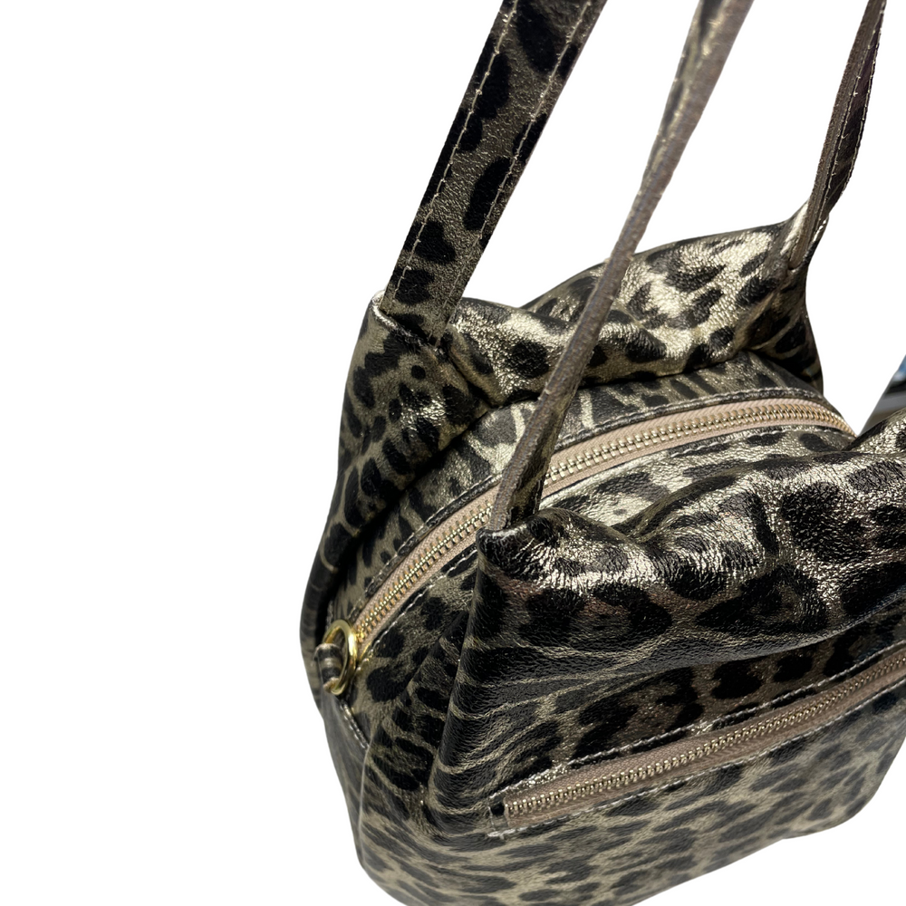 Borsa in vera Pelle "Amazzone" - design unico e i dettagli curati - Colore Laminato Animalier