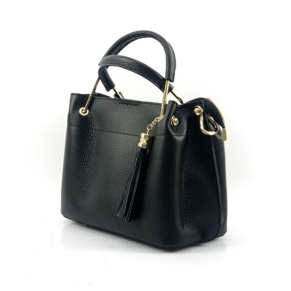 
                      
                        Borsa in vera Pelle "Artemisia" - Elegante manico rigido - Colore Nero
                      
                    