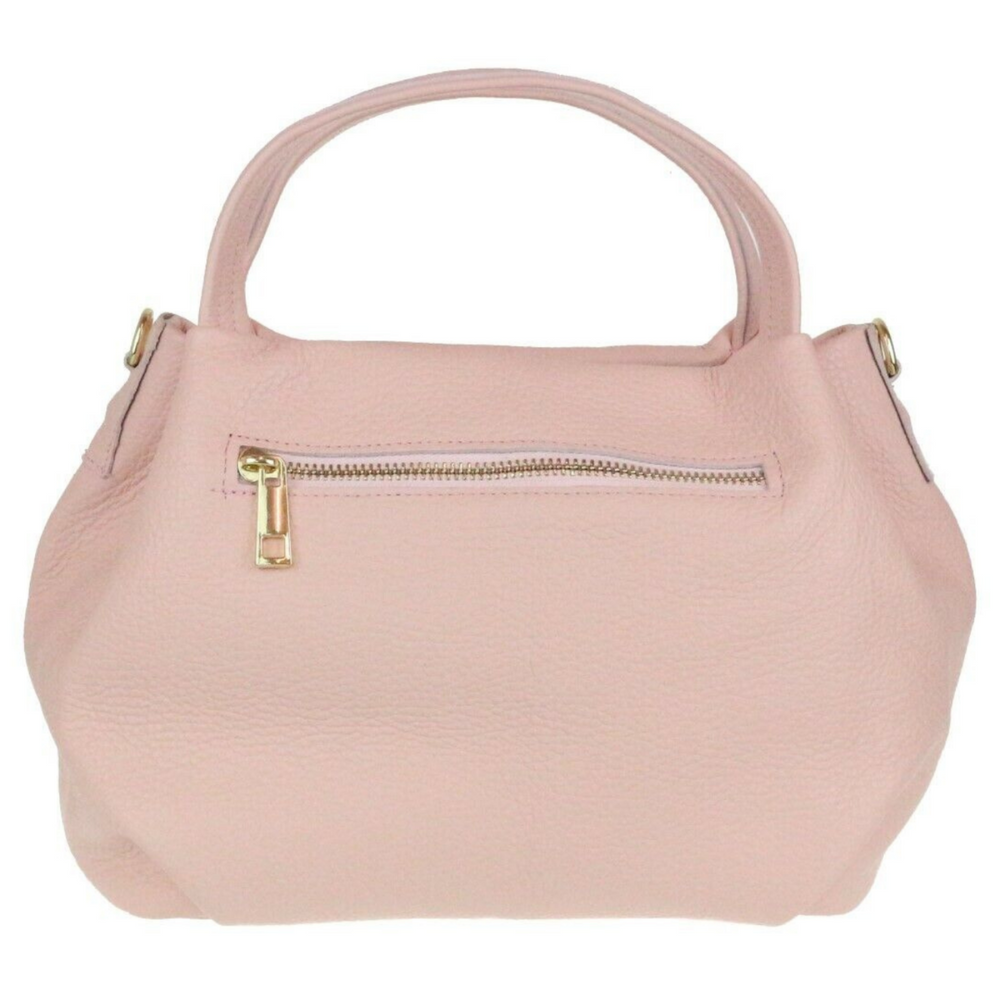 Borsa in vera Pelle "Aurora" - Morbida Pelle - Colore Rosa Cipria