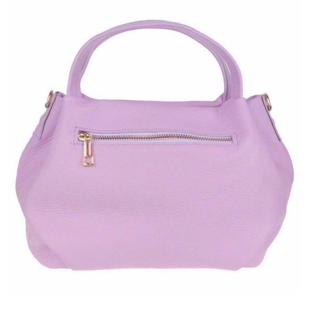 Borsa in vera Pelle "Aurora" - Morbida Pelle - Colore Lilla