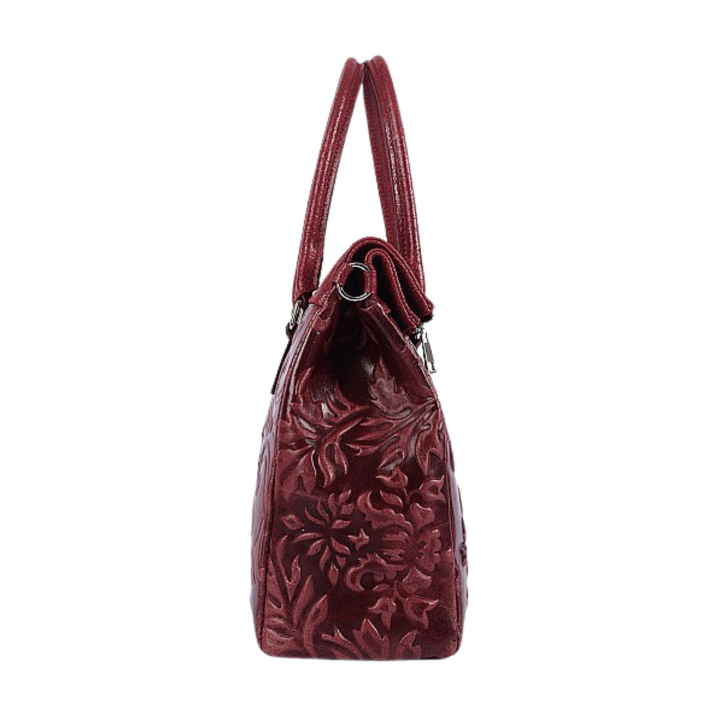 
                      
                        Borsa in vera Pelle "Beatrice" in Vera Pelle con Decorazioni in Rilievo - Colore Rosso
                      
                    