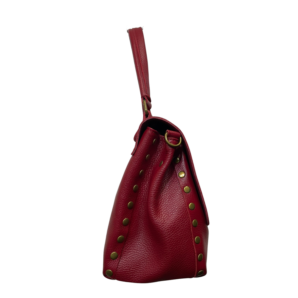 
                      
                        Borsa in vera Pelle "Cassiopeia" - Postina spaziosa ed elegante - Colore Rosso Scuro
                      
                    