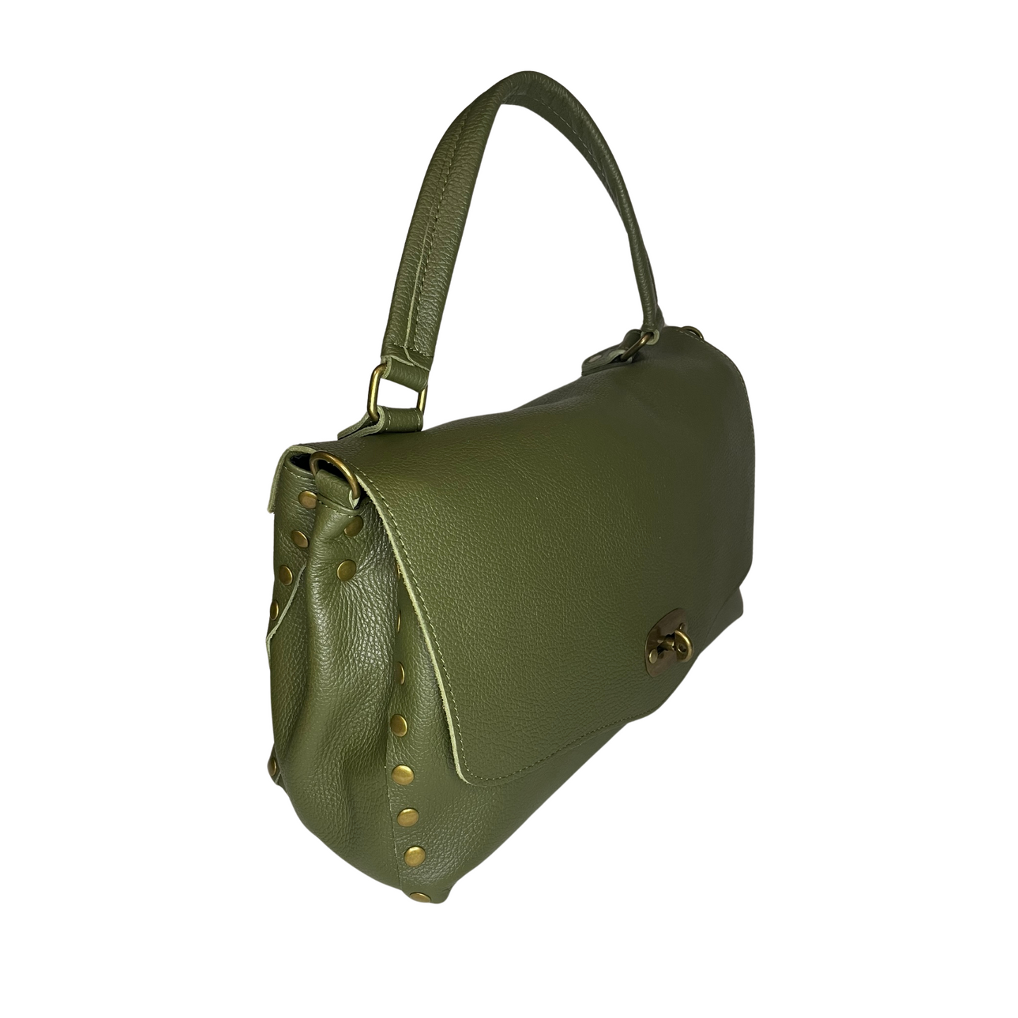 Borsa in vera Pelle "Cassiopeia" - Postina spaziosa ed elegante - Colore Verde