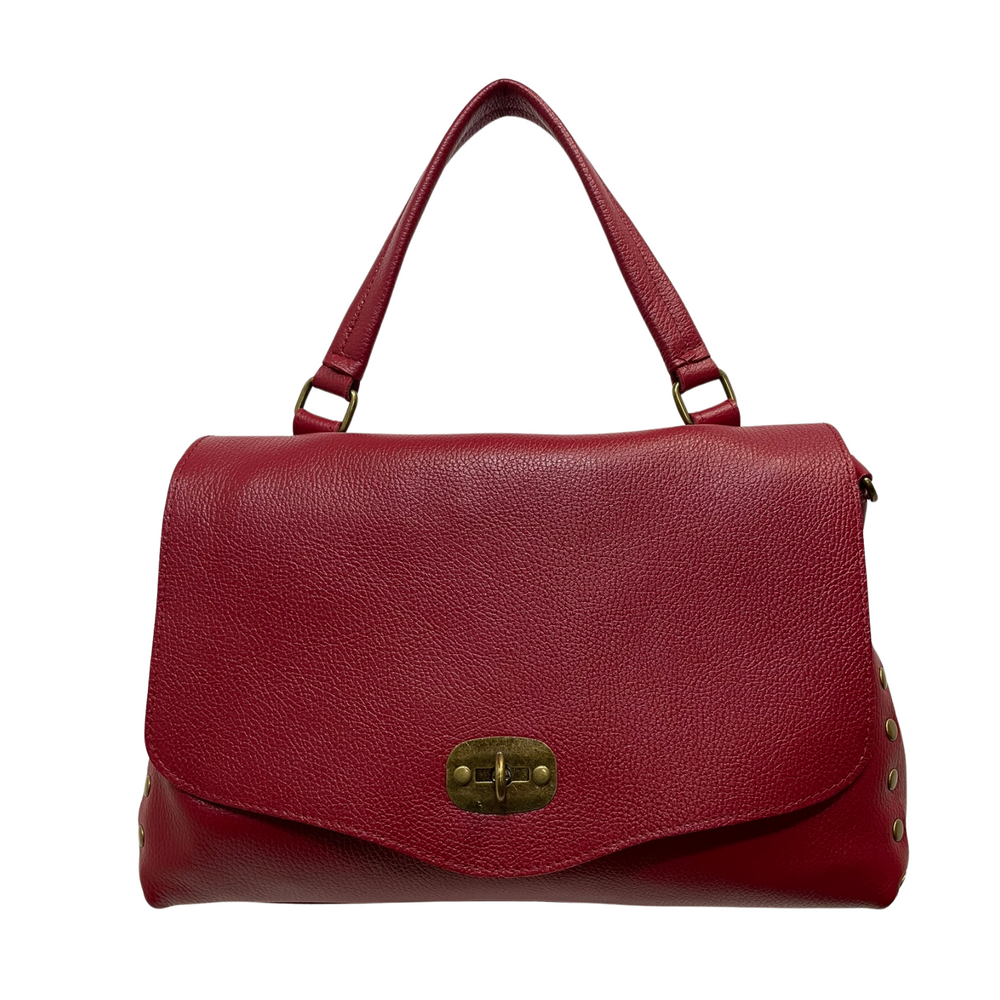 
                      
                        Borsa in vera Pelle "Cassiopeia" - Postina spaziosa ed elegante - Colore Rosso Scuro
                      
                    