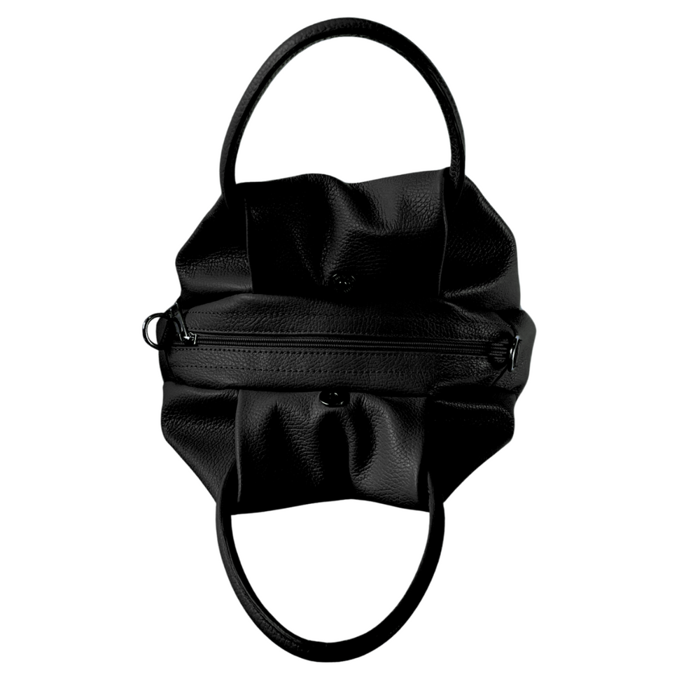 
                      
                        Borsa in vera Pelle "Fiocco" - Morbida pelle Alta Qualità - Colore Nero
                      
                    