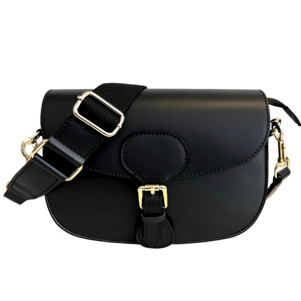 
                      
                        Borsa in vera Pelle "Fiore" - Elegantissima Pelle Liscia Alta Qualità - Colore Nero
                      
                    