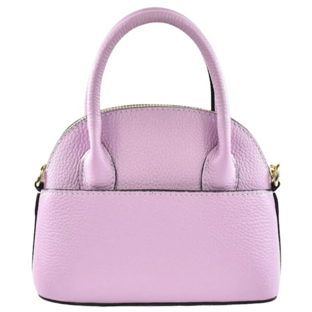 Borsa in vera Pelle "Grace" - Elegante borsetta a mano e tracolla - Colore Lilla