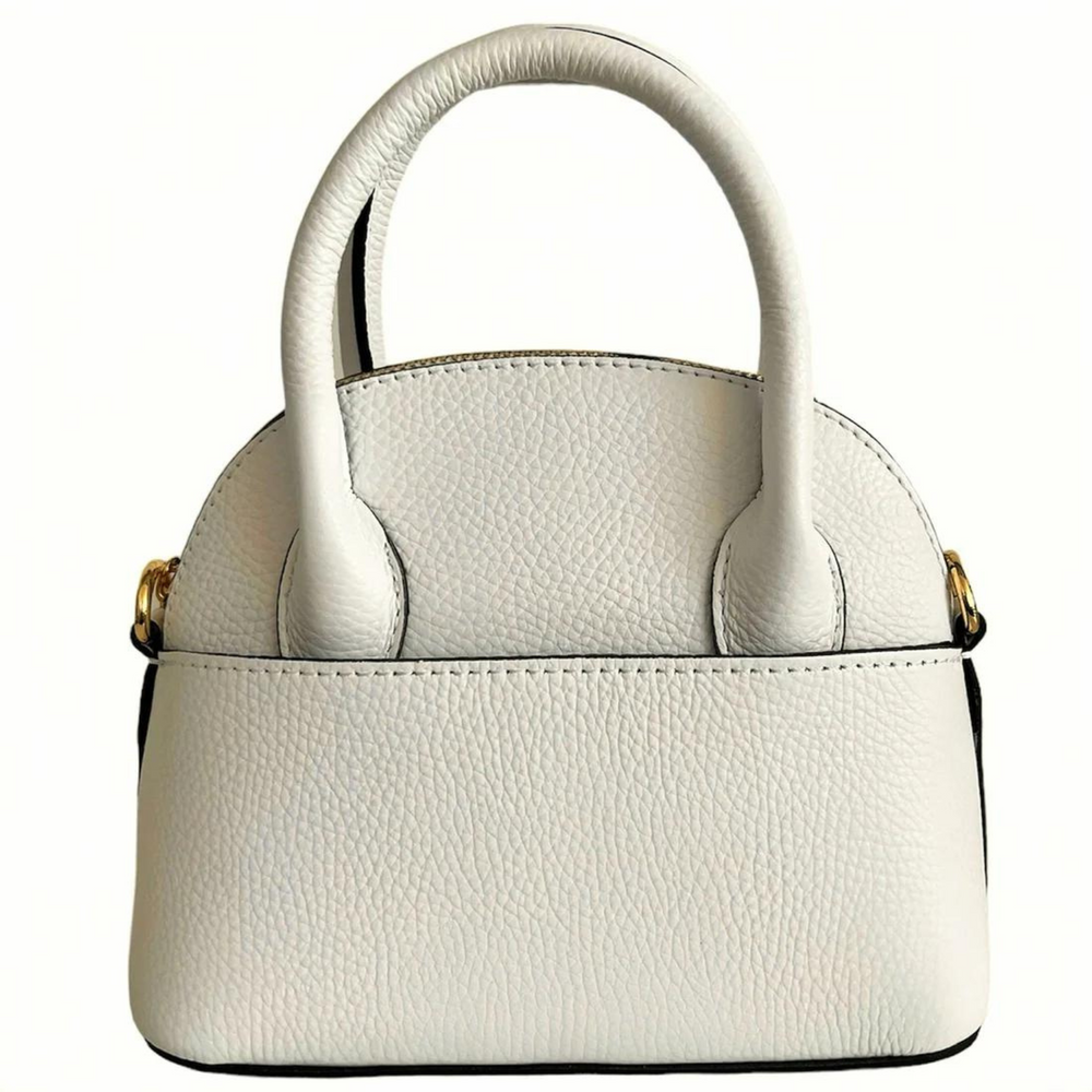 Borsa in vera Pelle "Grace" - Elegante borsetta a mano e tracolla - Colore Beige