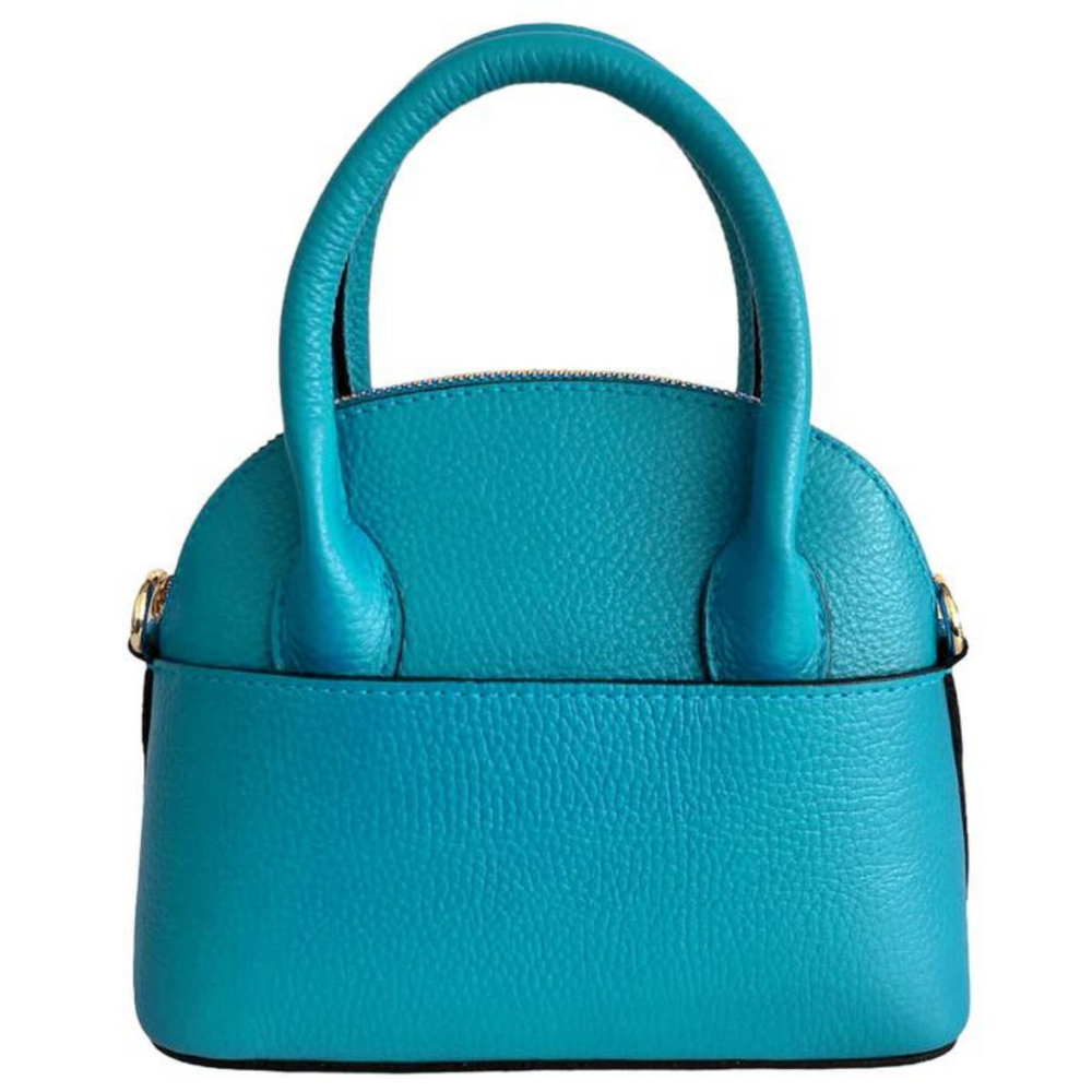 
                      
                        Borsa in vera Pelle "Grace" - Elegante borsetta a mano e tracolla - Colore Tiffany
                      
                    