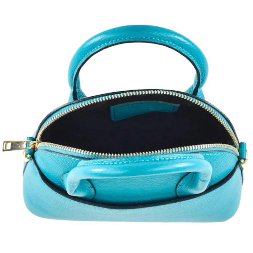 
                      
                        Borsa in vera Pelle "Grace" - Elegante borsetta a mano e tracolla - Colore Tiffany
                      
                    