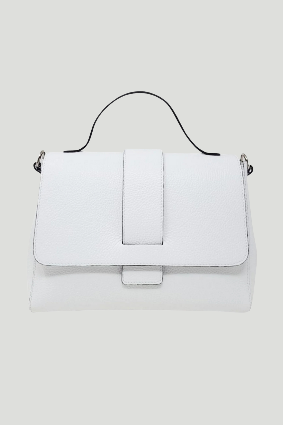 Borsa in vera Pelle "Letizia" - Design semplice ed elegante - Colore Bianco