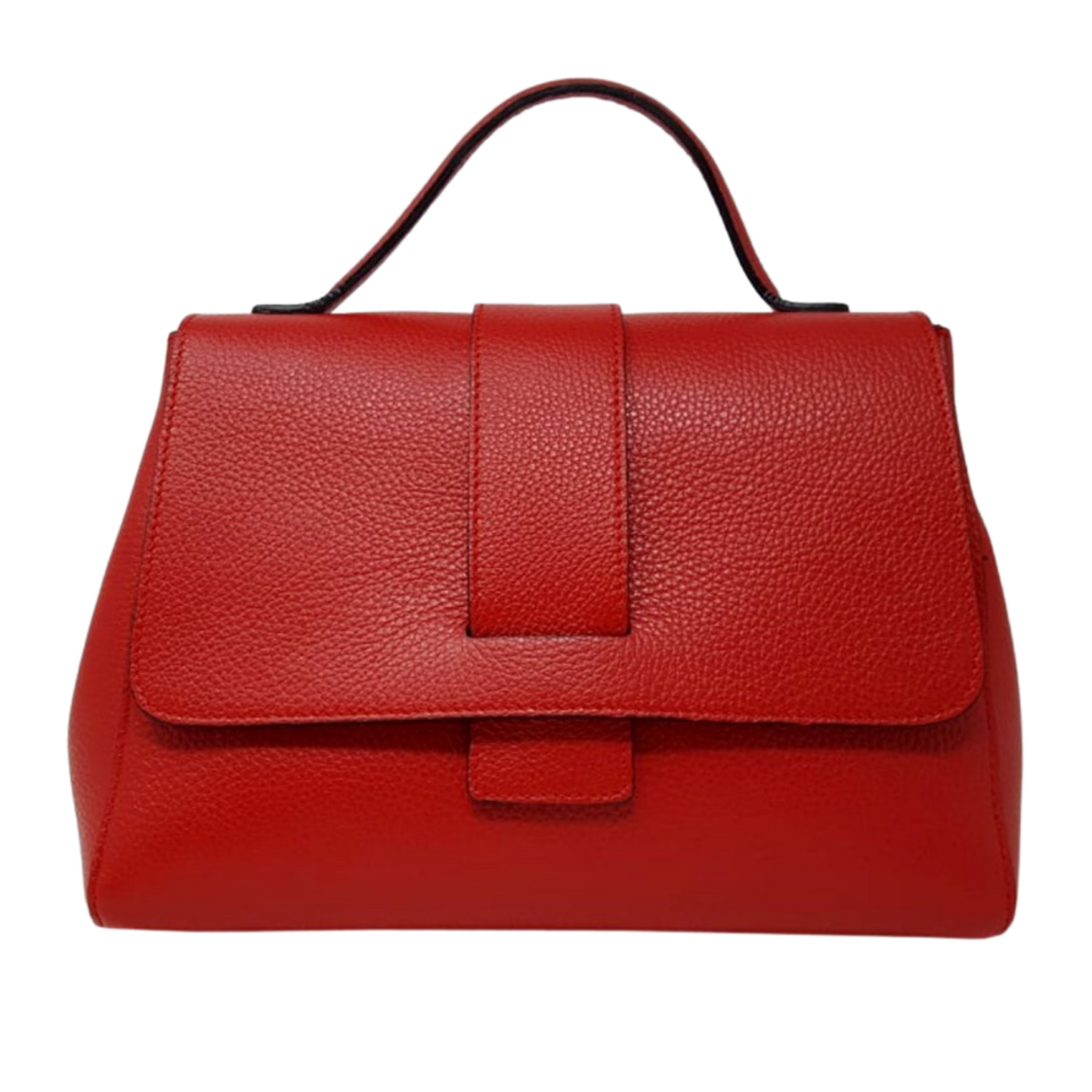 Borsa in vera Pelle "Letizia" - Design semplice ed elegante - Colore Rosso