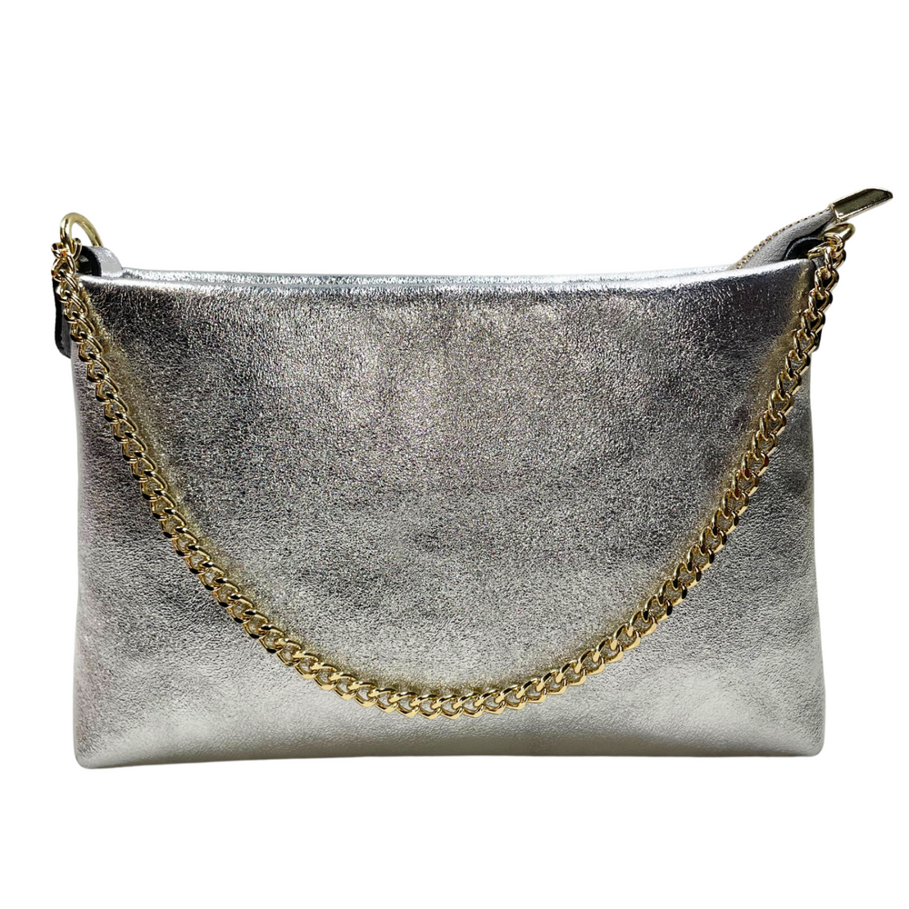 
                      
                        Borsa in vera Pelle "Lettera" - Pochette a Busta Laminata
                      
                    