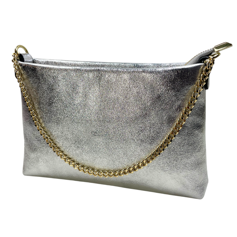 
                      
                        Borsa in vera Pelle "Lettera" - Pochette a Busta Laminata
                      
                    