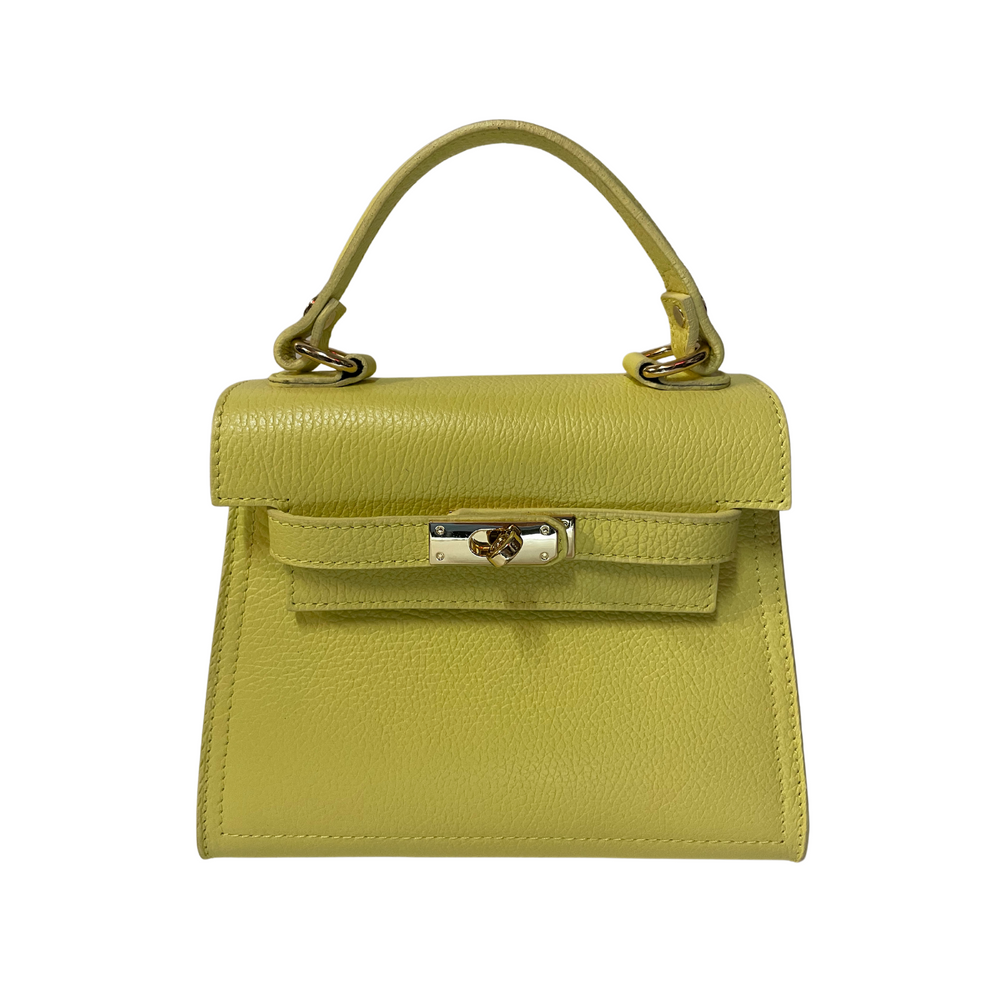 
                      
                        Borsa in vera Pelle "Love" -  Design raffinato  - Colore Giallo
                      
                    