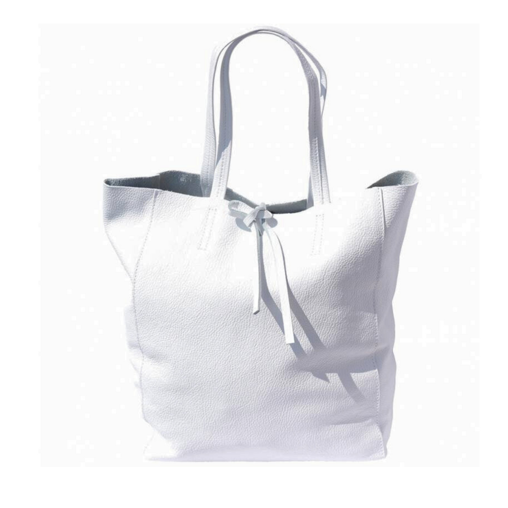 
                      
                        Borsa in vera Pelle "Maria" - Shopper Morbida Pelle a spalla capiente - Colore Bianco
                      
                    