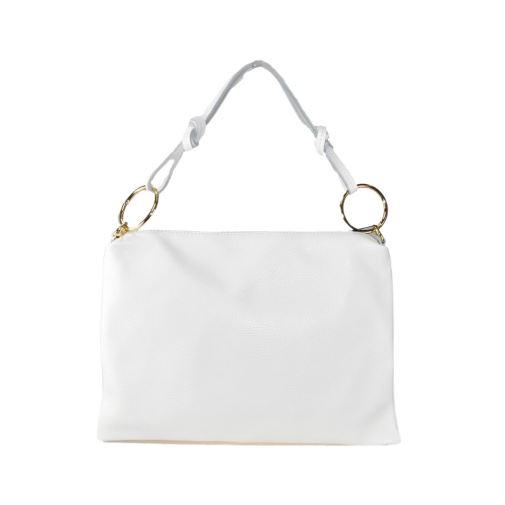 
                      
                        Borsa in vera Pelle "Nives" - Capiente Busta e pochette in pelle - Colore Bianco
                      
                    