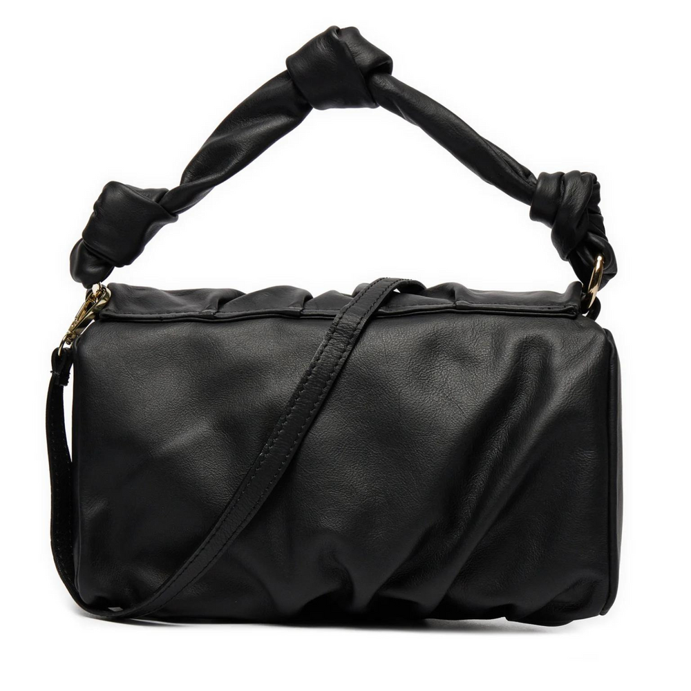 
                      
                        Borsa in vera Pelle "Penelope" - Morbida pelle increspata alta qualità - Colore Nero
                      
                    