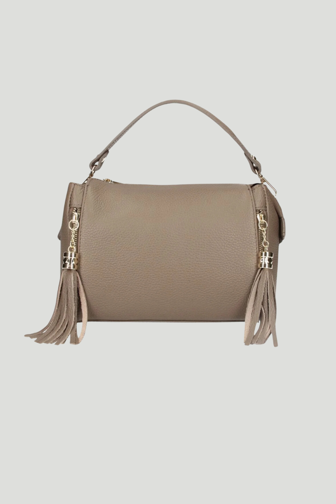 Borsa in vera Pelle "Petra" - Elegante Bauletto - Colore Taupe