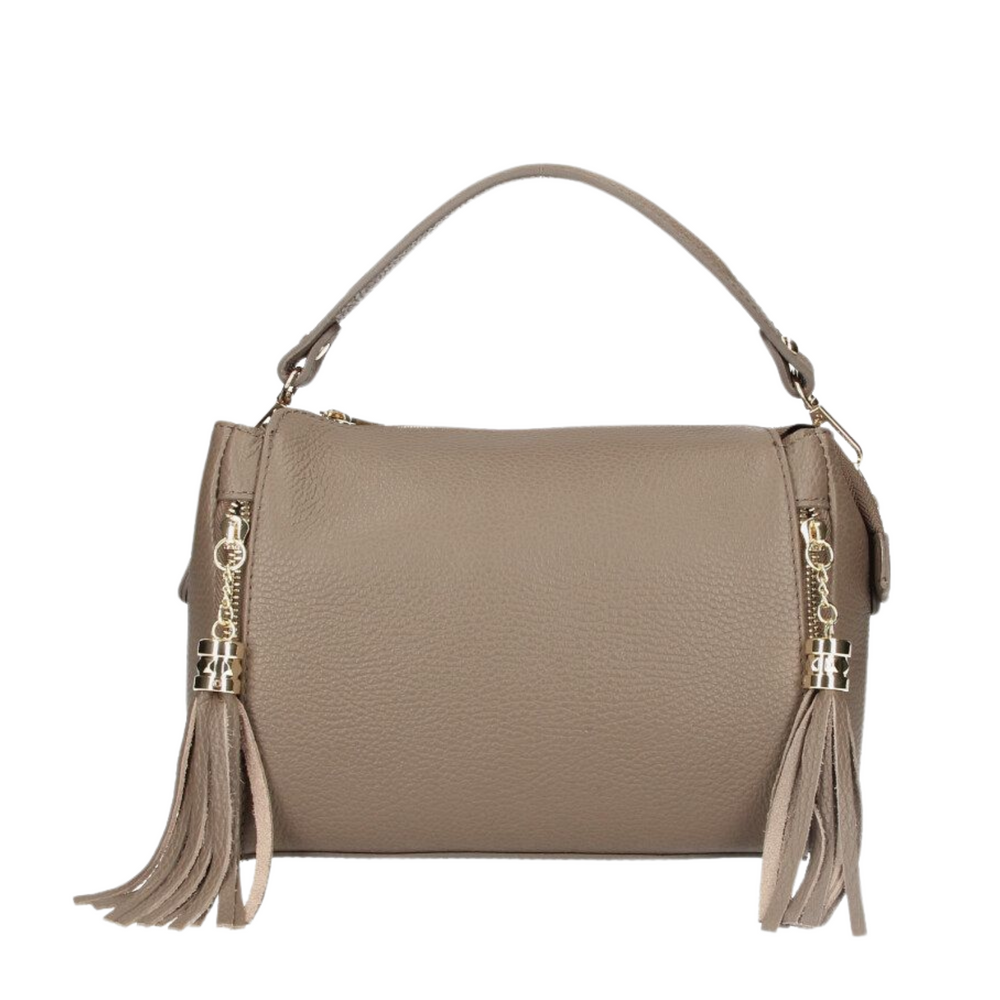 Borsa in vera Pelle "Petra" - Elegante Bauletto - Colore Beige