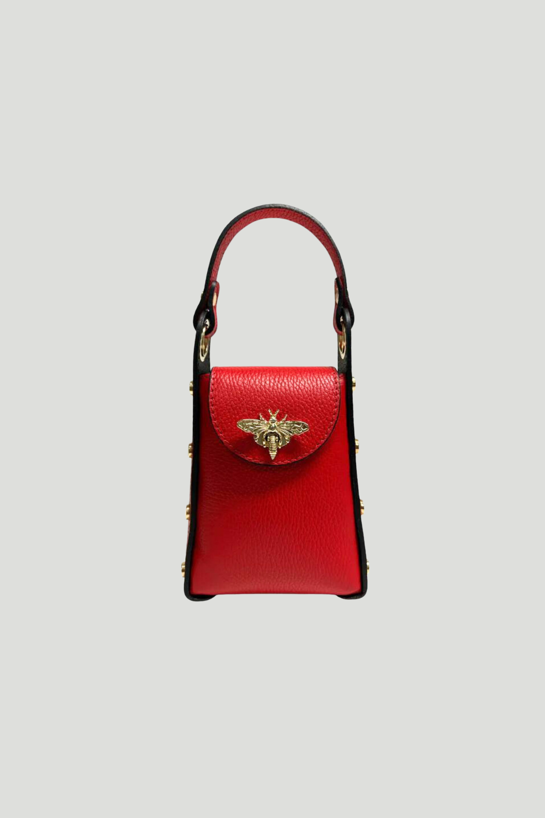 Borsa in vera Pelle "Verve" - Mini Bags Moscettone Ape - Colore Rosso