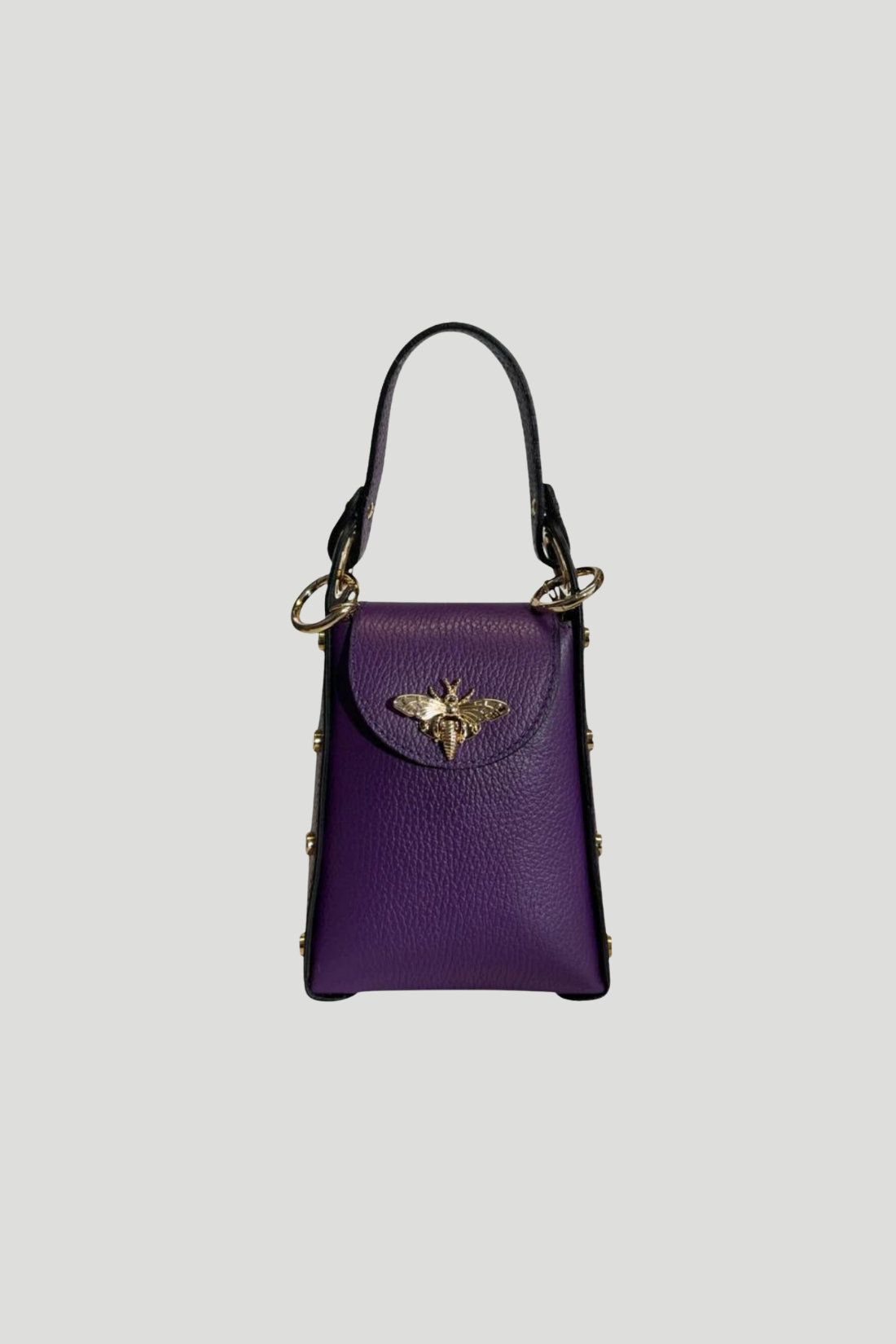 Borsa in vera Pelle "Verve" - Mini Bags Moscettone Ape - Colore Viola