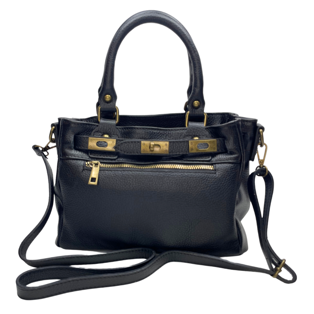 
                      
                        Borsa in vera Pelle "Giovanna" - Alta Qualità Made in Italy - Colore Nero - YULUBAGS
                      
                    