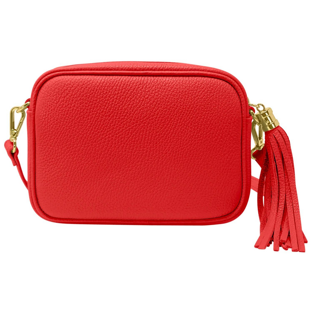 Borsa in vera Pelle "Lyra" - Pochette con Pendolo - Colore Rosso