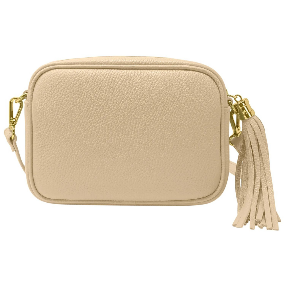 Borsa in vera Pelle "Lyra" - Pochette con Pendolo - Colore Beige