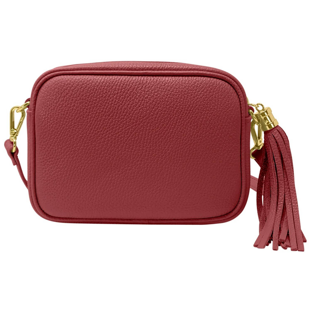 Borsa in vera Pelle "Lyra" - Pochette con Pendolo - Colore Bordeaux