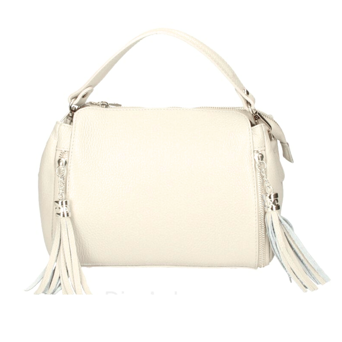 Borsa Vera Pelle "Petra" elegante borsa colore Bianco